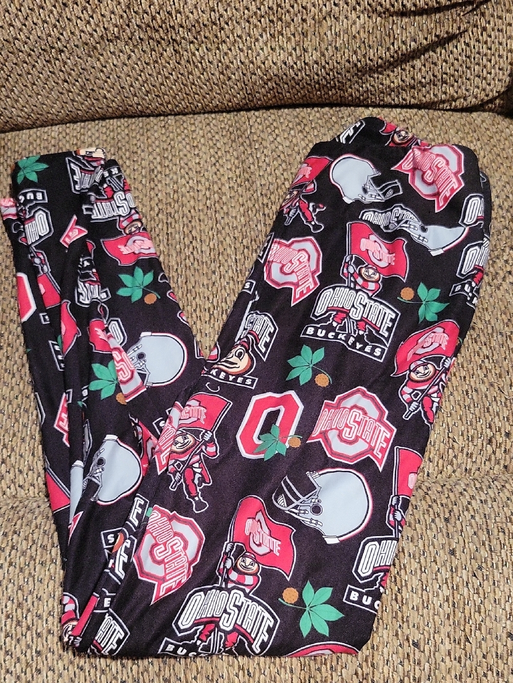Ohio State Adult Black Graphic Leggings